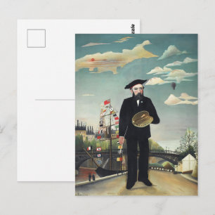 Vintage Henri Rousseau Paris Eiffelturm Kunst Postkarte