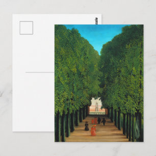 Vintage Henri Rousseau Paris Grüne Bäume Park Kuns Postkarte