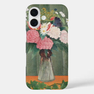 Vintage Henri Rousseau Stillleben mit rosa Blumen iPhone 16 Hülle
