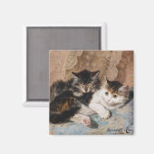 Vintage Henriette Ronner-Knip Best of Friends Magnet (Vorderseite/Rückseite)