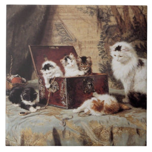 Vintage Henriette Ronner-Knip Schmuckliebhaberin Fliese