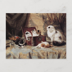 Vintage Henriette Ronner-Knip Schmuckliebhaberin Postkarte