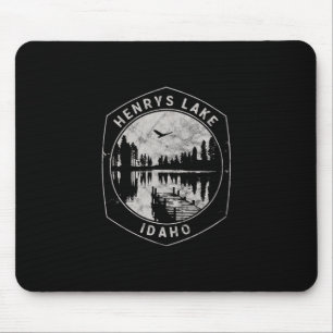Vintage Henrys Lake Idaho Outdoor-Urlaub Mousepad