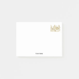 Vintage Heraldic Castle #2 Wappen Faux Gold Post-it Klebezettel