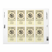 Vintage Heraldic Lock und Tasten Adresse Ex Libris (Vorne)