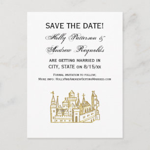 Vintage Heraldische Burg #2 Wappen Falsches Gold Ankündigungspostkarte