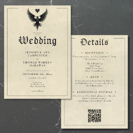Vintage Heraldry Bird Insignien Einladung