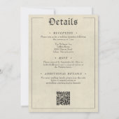 Vintage Heraldry Bird Insignien Einladung (Rückseite)