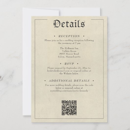 Vintage Heraldry Bird Insignien Einladung (Rückseite)