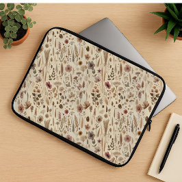 Vintage Herbarium Gepresste Blume Botanik Laptop Laptopschutzhülle