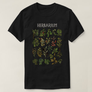 Vintage Herbarium Grünpflanzen Chart  T-Shirt