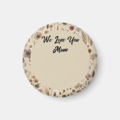 Vintage Herbarium Pressed Flower Magnet (Vorne)