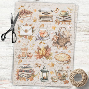 Vintage Herbst Alt antik ästhetische Decoupage Seidenpapier