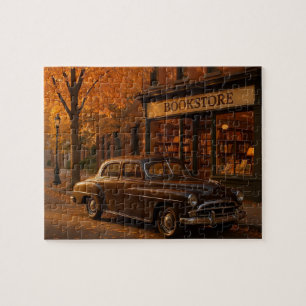 Vintage Herbst/Altweiber Sommer Buchhandlung & Aut Puzzle