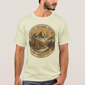 Vintage-Herbst-Bergclub-Retro-Herbst-Outdoor-Werbu T-Shirt