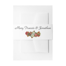 Vintage Herbst-Blume Korallenroter Hochzeit