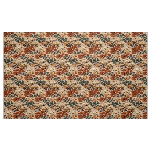 Vintage-Herbst-Blumen-Botanik-Muster Stoff (Fat Quarter (45,7 x 55,9 cm))