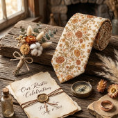 Vintage Herbst-Blumen-Eleganz Krawatte
