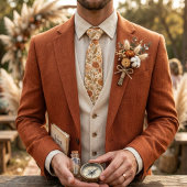 Vintage Herbst-Blumen-Eleganz Krawatte