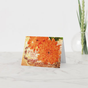 Vintage Herbst-Chrysanthemen Karte