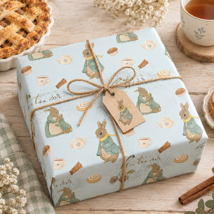 Vintage-Herbst-Englischer Hase Geschenkpapier