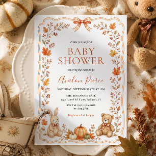 Vintage-Herbst-Erbstück-Nursery-Baby-Party Einladung