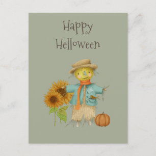 Vintage-Herbst-Halloween-Urlaubspostkarte Feiertagspostkarte