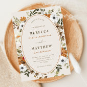 Vintage Herbst-Herbst-Bläsermonographie Einladung