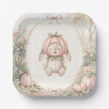 Vintage-Herbst-Kürbis-Baby-Party-Papierteller