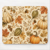 Vintage-Herbst-Kürbis-und-Gourden-Muster Mousepad (Vorne)