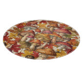 Vintage-Herbst-Pilz-Wald-Botanik-Muster Schneidebrett (Ecke)