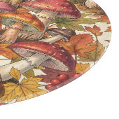 Vintage-Herbst-Pilz-Wald-Botanik-Muster Schneidebrett (Ecke)