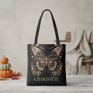 Vintage Herbst Schmetterling Floral Benutzername Tasche
