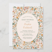 Vintage-Herbst-Wildblumen-Baby-Party