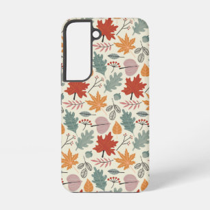 Vintage Herbstblätter und Eicheln Muster Samsung Galaxy Hülle