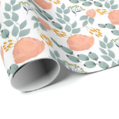 Vintage Herbstblumen Geschenkpapier (Rolleneckpunkt)