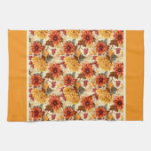 Vintage-Herbstblumen Geschirrtuch (Horizontal)