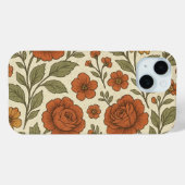 Vintage-Herbstblumenmuster – Rustikale Botanik Case-Mate iPhone Hülle (Rückseite (Horizontal))