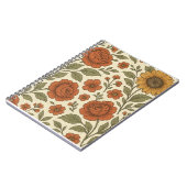 Vintage-Herbstblumenmuster – Rustikale Botanik Notizblock (Linke Seite)