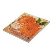 Vintage Herbstchrysanthemen Fliese (Seite)