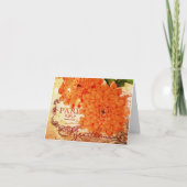 Vintage Herbstchrysanthemen Karte (Vorderseite)