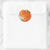 Vintage Herbstchrysanthemen Runder Aufkleber (Tasche)
