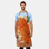 Vintage Herbstchrysanthemen Schürze (Getragen)