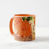 Vintage Herbstchrysanthemen Tasse (Vorderseite Links)