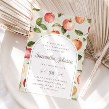 Vintage Herbstdusche Apple Baby Themed Einladung