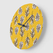 Vintage Herbstelemente Große Wanduhr (Winkel)