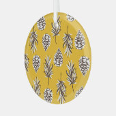 Vintage Herbstelemente Ornament Aus Glas (Vorderseite links)