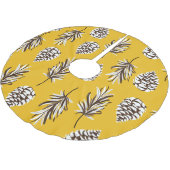 Vintage Herbstelemente Polyester Weihnachtsbaumdecke (Schrägansicht)