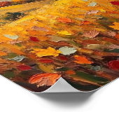 Vintage Herbstfelder Ernte Kunst Poster (Ecke)