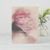 Vintage Herbstgebirge Landschaftsskripte Hochzeit Einladung (Stehend Vorderseite)